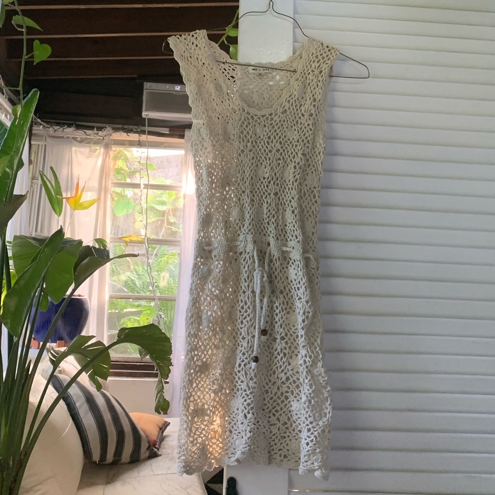 May and July Crochet Beach Coverup Dress